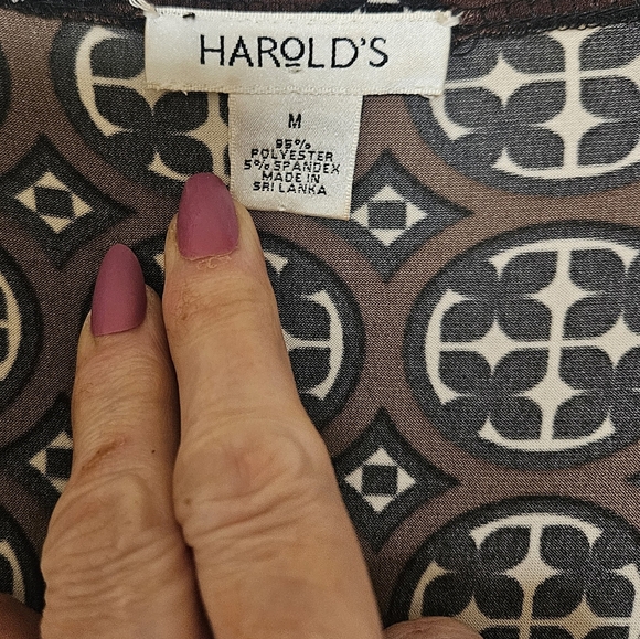 Geometric pattern faux wrap dress - Picture 2 of 2